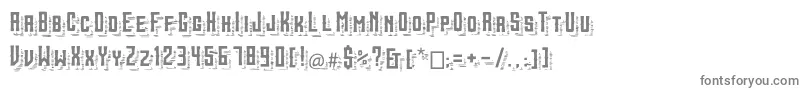 SanctumShadelines-fontti – harmaat kirjasimet valkoisella taustalla