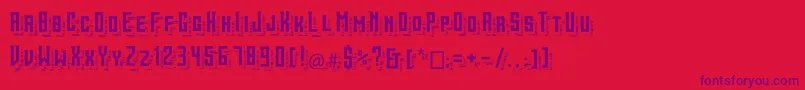 SanctumShadelines Font – Purple Fonts on Red Background