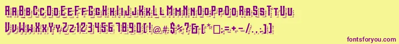 Шрифт SanctumShadelines – фиолетовые шрифты на жёлтом фоне