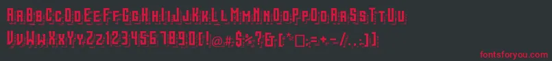SanctumShadelines Font – Red Fonts on Black Background