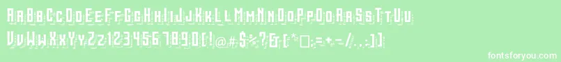 SanctumShadelines Font – White Fonts on Green Background