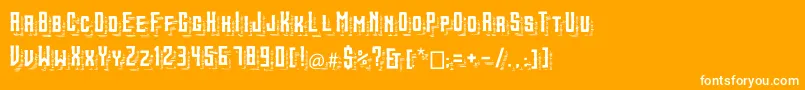 SanctumShadelines Font – White Fonts on Orange Background