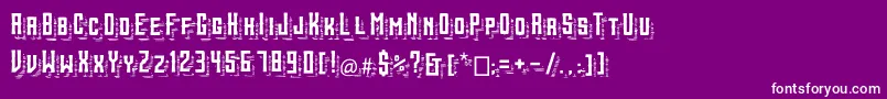 SanctumShadelines Font – White Fonts on Purple Background