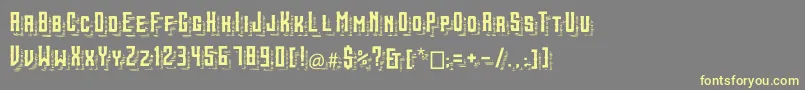 SanctumShadelines Font – Yellow Fonts on Gray Background