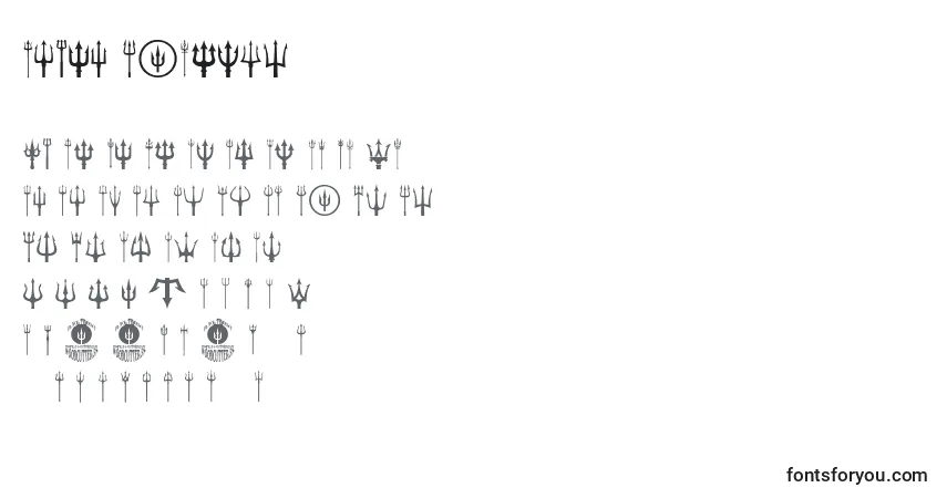Czcionka Black Trident – alfabet, cyfry, specjalne znaki
