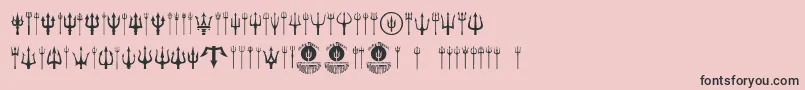 Black Trident-Schriftart – Schwarze Schriften auf rosa Hintergrund