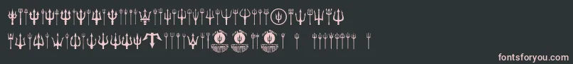 Weitere Informationen zur Black Trident-Schriftart Black Trident-Schriftart – Rosa Schriften auf schwarzem Hintergrund