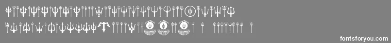 Black Trident Font – White Fonts on Gray Background