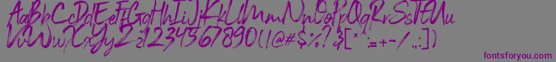 Шрифт Black Vosten Personal Use – фиолетовые шрифты на сером фоне