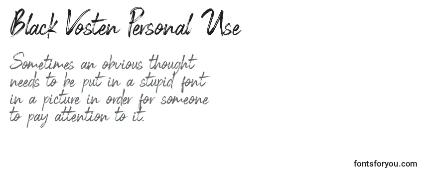 Schriftart Black Vosten Personal Use