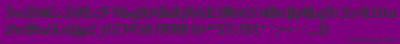 フォントblack – 紫の背景に黒い文字