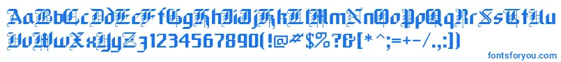 black Font – Blue Fonts on White Background