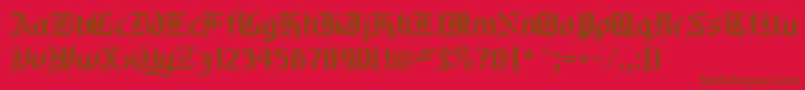 フォントblack – 赤い背景に茶色の文字