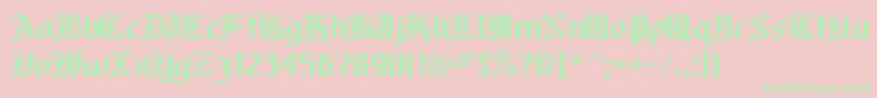 フォントblack – ピンクの背景に緑の文字