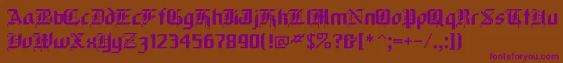 black Font – Purple Fonts on Brown Background