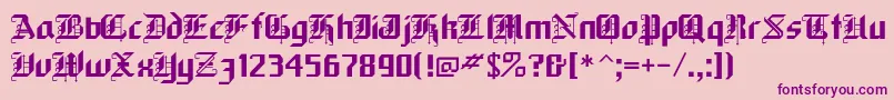 black Font – Purple Fonts on Pink Background