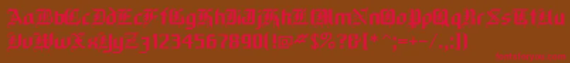 black Font – Red Fonts on Brown Background