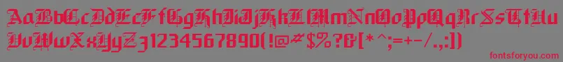 フォントblack – 赤い文字の灰色の背景