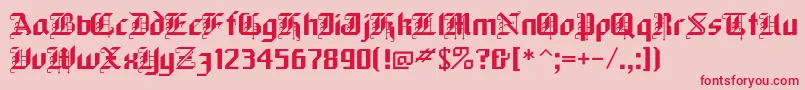 black Font – Red Fonts on Pink Background