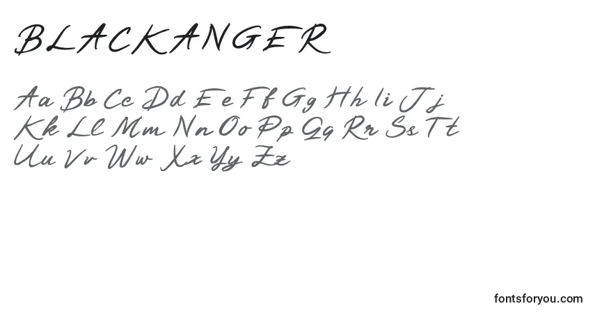Police BLACKANGER - Alphabet, Chiffres, Caractères Spéciaux