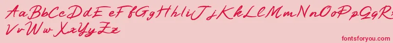 fuente BLACKANGER – Fuentes Rojas Sobre Fondo Rosa