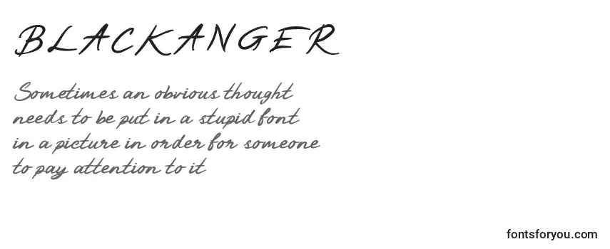 Review of the BLACKANGER Font