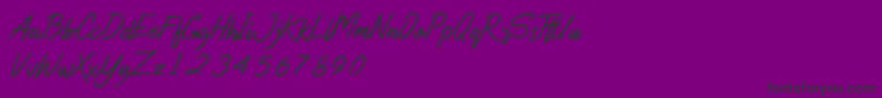 Blackbeard demo Font – Black Fonts on Purple Background