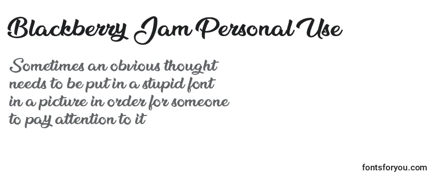 Blackberry Jam Personal Use-fontti