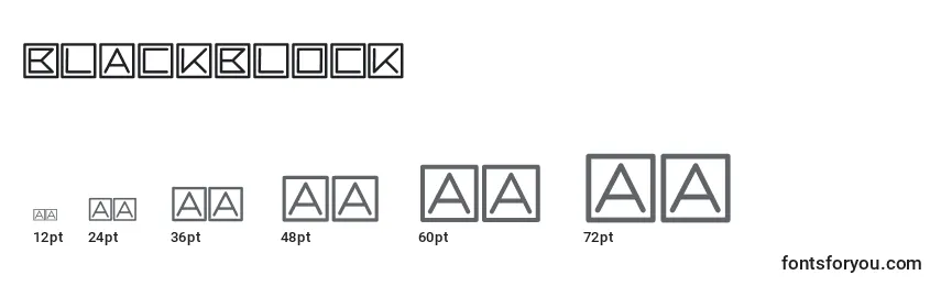 Blackblock Font Sizes