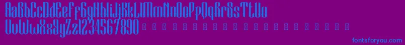 BlackCameo Demo Font – Blue Fonts on Purple Background