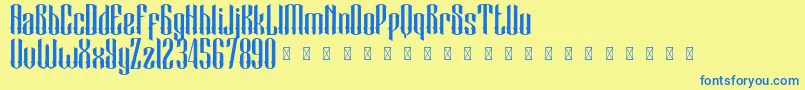 BlackCameo Demo Font – Blue Fonts on Yellow Background