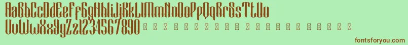 BlackCameo Demo-fontti – ruskeat fontit vihreällä taustalla