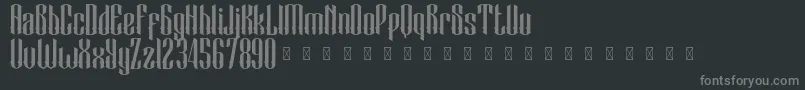 BlackCameo Demo-fontti – harmaat kirjasimet mustalla taustalla