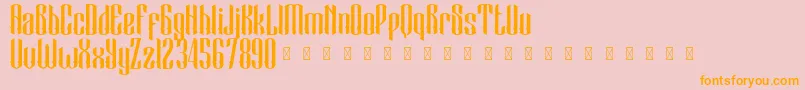 BlackCameo Demo Font – Orange Fonts on Pink Background