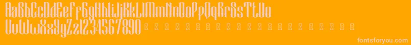 BlackCameo Demo-fontti – vaaleanpunaiset fontit oranssilla taustalla