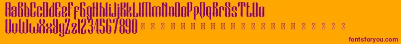 BlackCameo Demo-Schriftart – Violette Schriften auf orangefarbenem Hintergrund