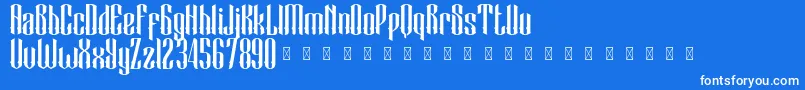 BlackCameo Demo Font – White Fonts on Blue Background