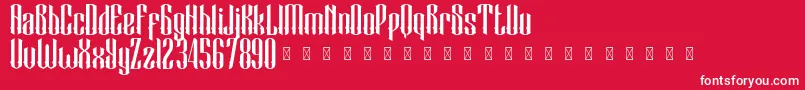 BlackCameo Demo-Schriftart – Weiße Schriften auf rotem Hintergrund