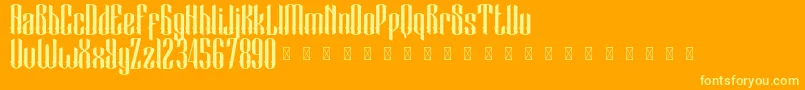 Police BlackCameo Demo – polices jaunes sur fond orange