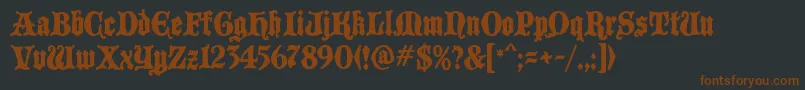 BlackCastleMF Font – Brown Fonts on Black Background