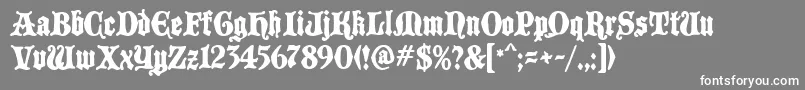 BlackCastleMF Font – White Fonts on Gray Background