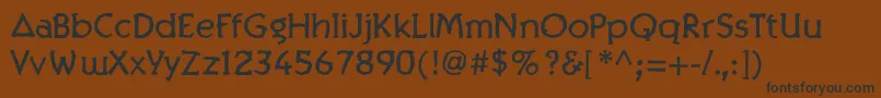 TwigRegulara Font – Black Fonts on Brown Background