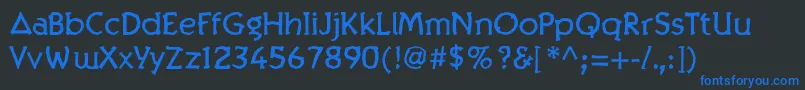 TwigRegulara Font – Blue Fonts on Black Background