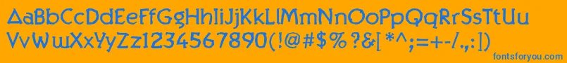 TwigRegulara Font – Blue Fonts on Orange Background