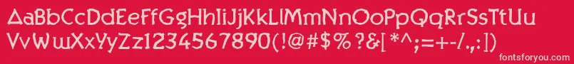 TwigRegulara Font – Pink Fonts on Red Background