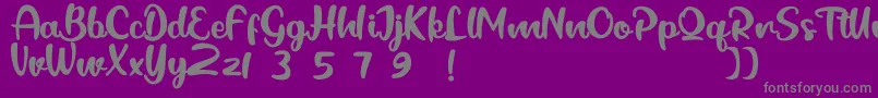 BlackCatty Font – Gray Fonts on Purple Background