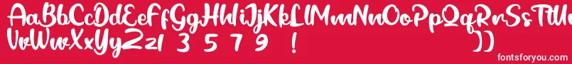 BlackCatty Font – White Fonts on Red Background