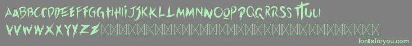 Blackdeath Personal Font – Green Fonts on Gray Background