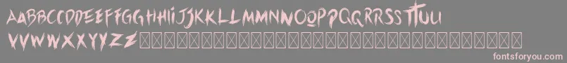 Blackdeath Personal Font – Pink Fonts on Gray Background