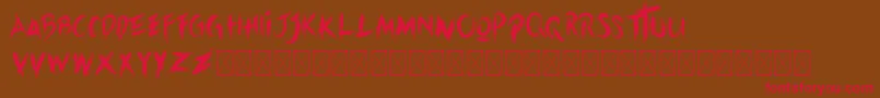 Blackdeath Personal Font – Red Fonts on Brown Background